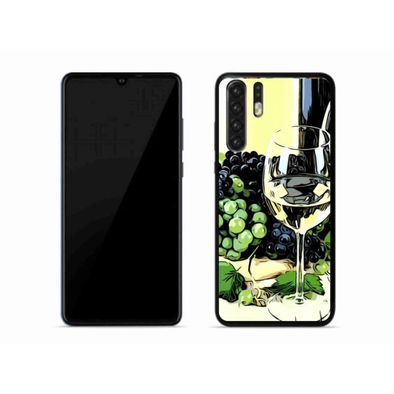 Gelový kryt mmCase na mobil Huawei P30 Pro - sklenka vína