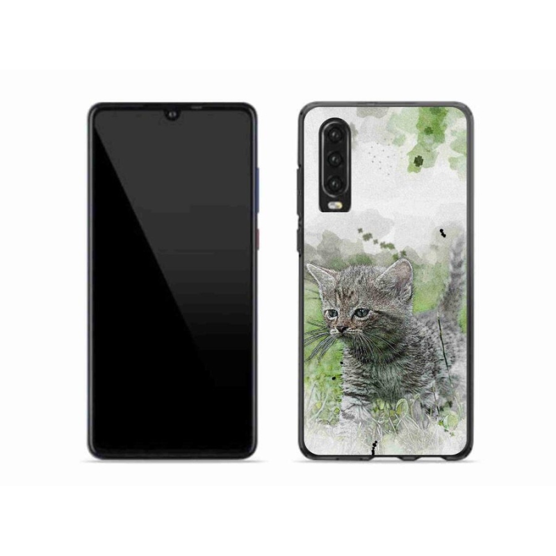 Gelový kryt mmCase na mobil Huawei P30 - roztomilé kotě 1