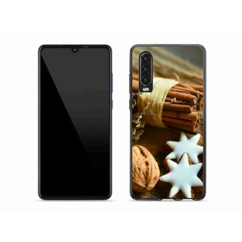 Gelový kryt mmCase na mobil Huawei P30 - skořice a perníčky