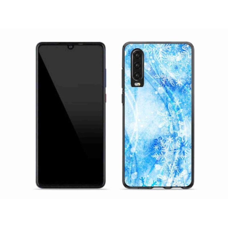 Gelový kryt mmCase na mobil Huawei P30 - sněhové vločky