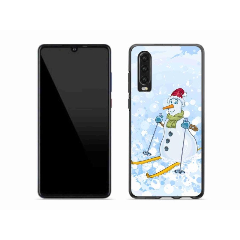 Gelový kryt mmCase na mobil Huawei P30 - sněhulák