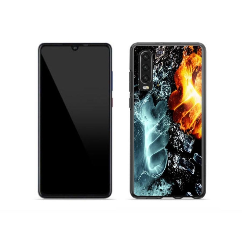 Gelový kryt mmCase na mobil Huawei P30 - voda a oheň