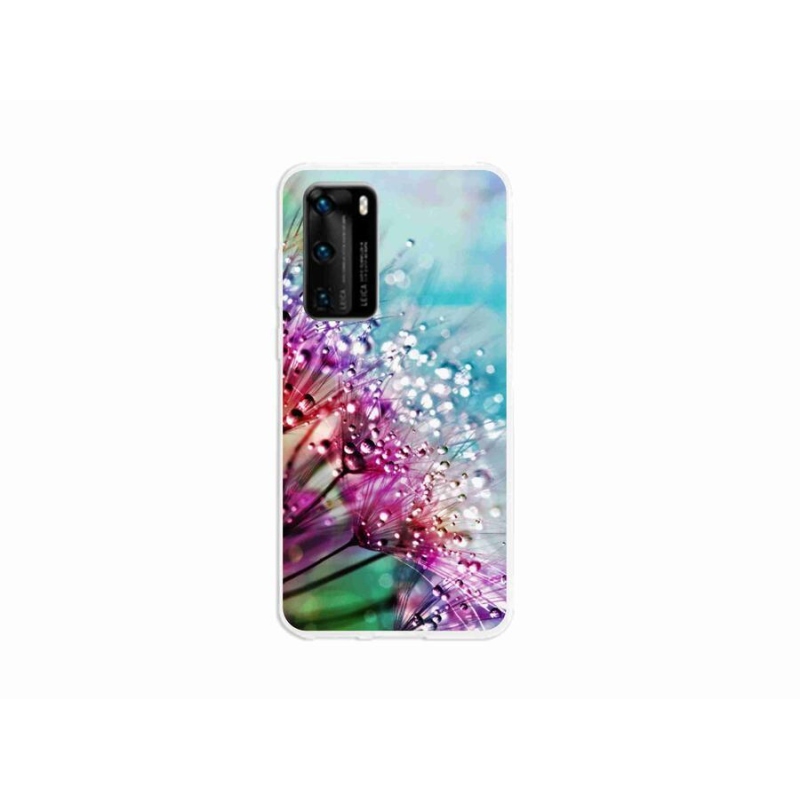 Gelový kryt mmCase na mobil Huawei P40 - barevné květy