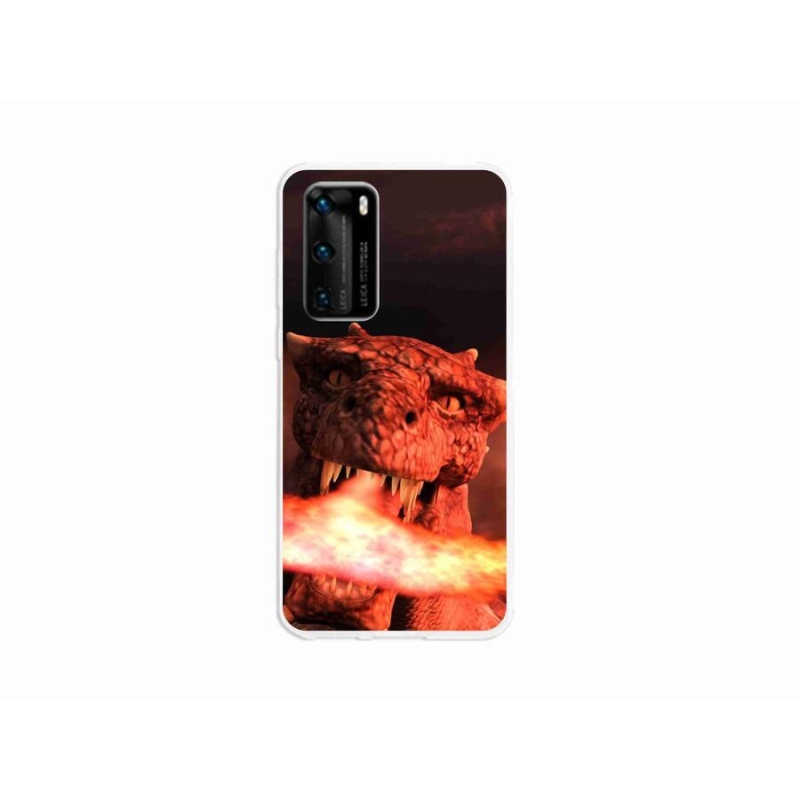 Gelový kryt mmCase na mobil Huawei P40 - drak