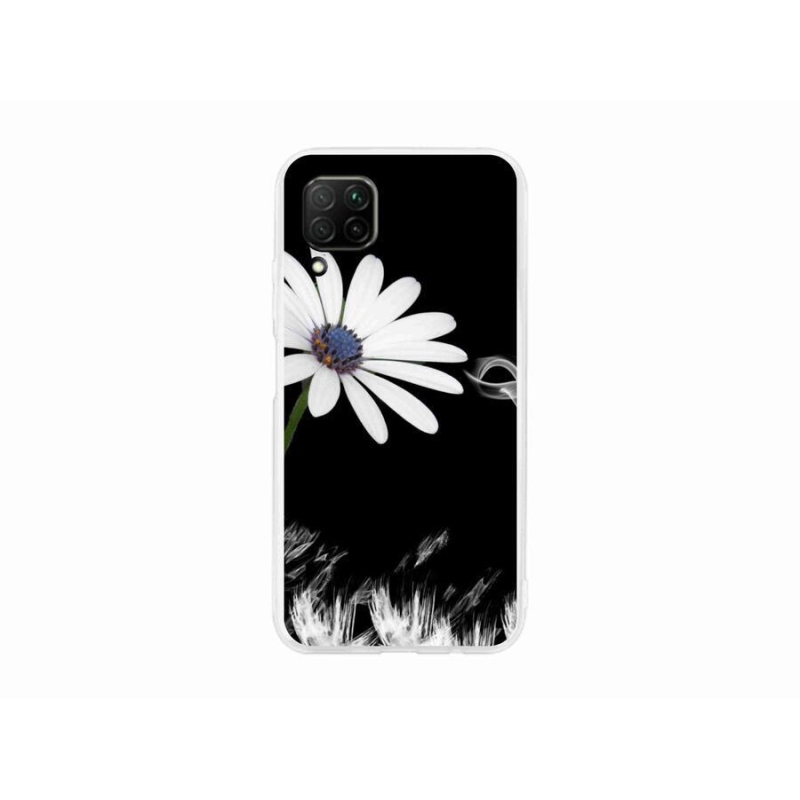 Gelový kryt mmCase na mobil Huawei P40 Lite - bílá květina
