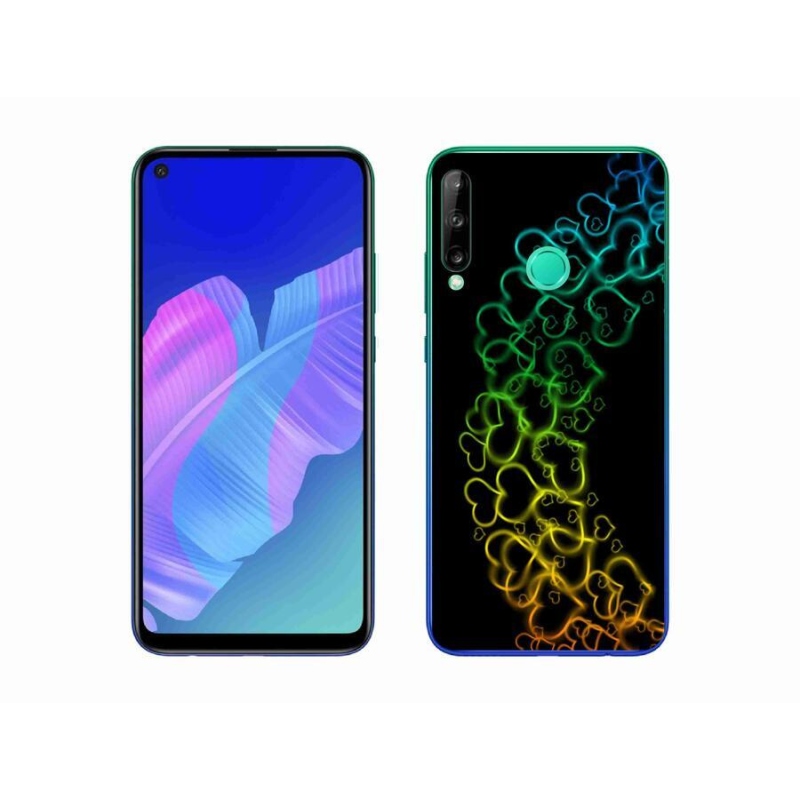 Gelový kryt mmCase na mobil Huawei P40 Lite E - barevná srdíčka