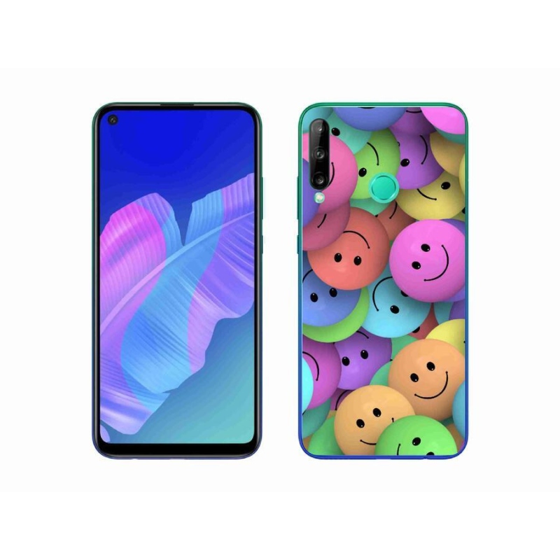 Gelový kryt mmCase na mobil Huawei P40 Lite E - barevní smajlíci