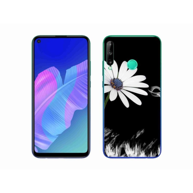 Gelový kryt mmCase na mobil Huawei P40 Lite E - bílá květina
