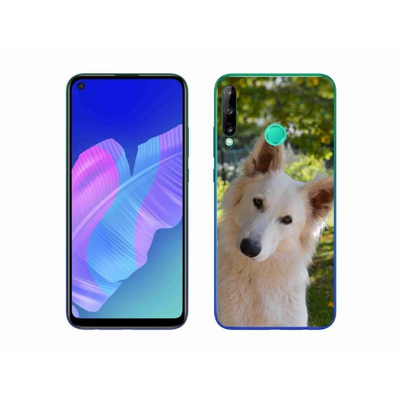 Gelový kryt mmCase na mobil Huawei P40 Lite E - bílý švýcarský ovčák 1
