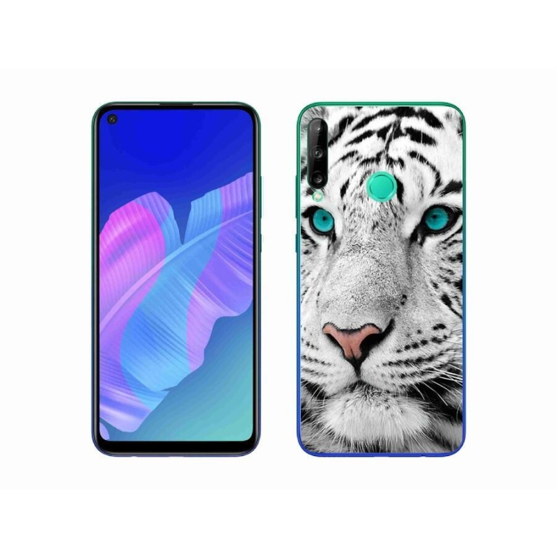 Gelový kryt mmCase na mobil Huawei P40 Lite E - bílý tygr