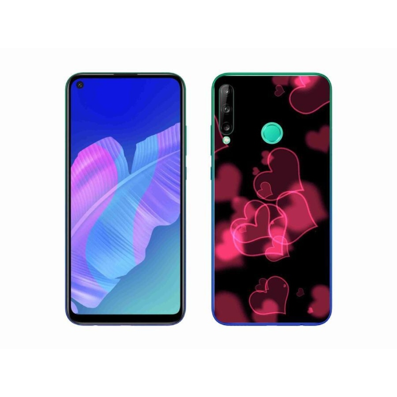 Gelový kryt mmCase na mobil Huawei P40 Lite E - červená srdíčka