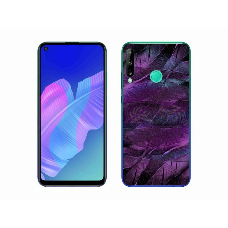 Gelový kryt mmCase na mobil Huawei P40 Lite E - fialová pírka