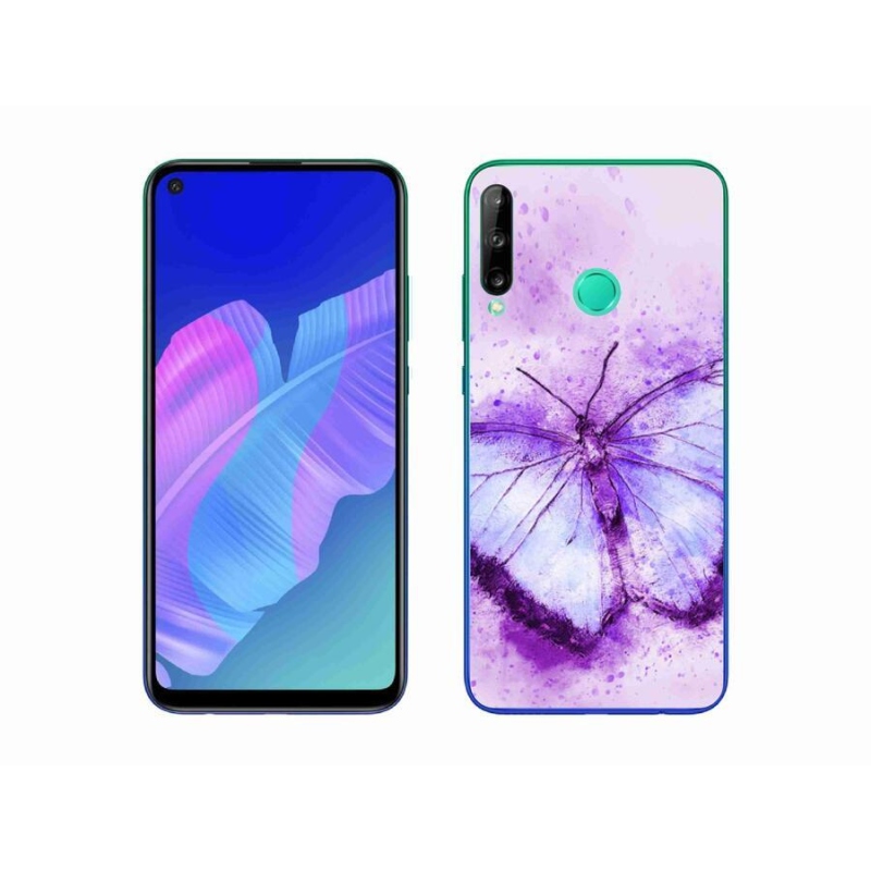 Gelový kryt mmCase na mobil Huawei P40 Lite E - fialový motýl