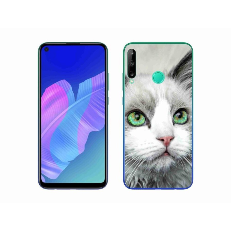 Gelový kryt mmCase na mobil Huawei P40 Lite E - kočičí pohled