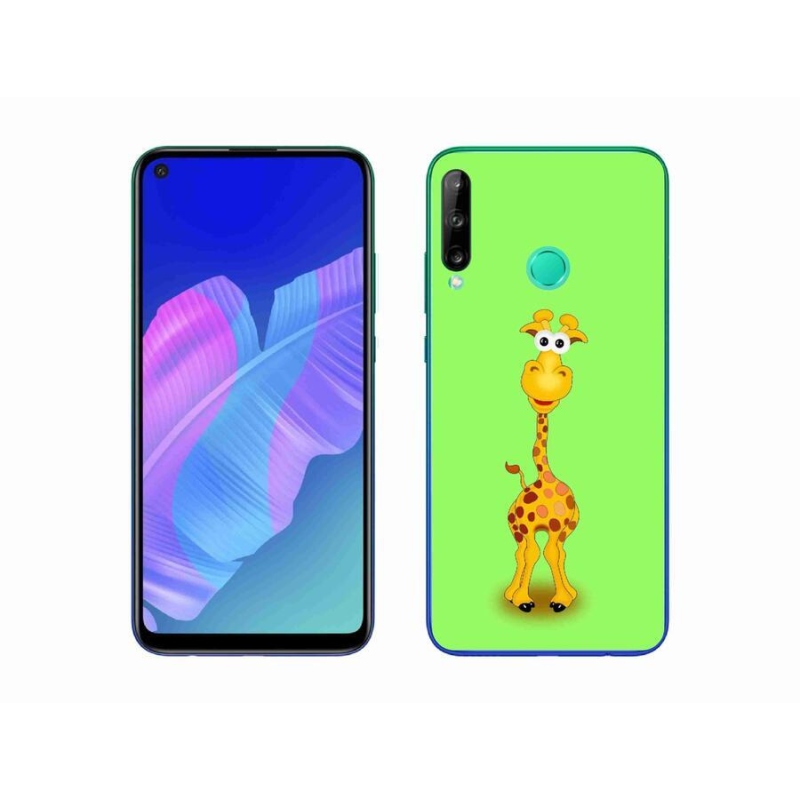 Gelový kryt mmCase na mobil Huawei P40 Lite E - kreslená žirafa