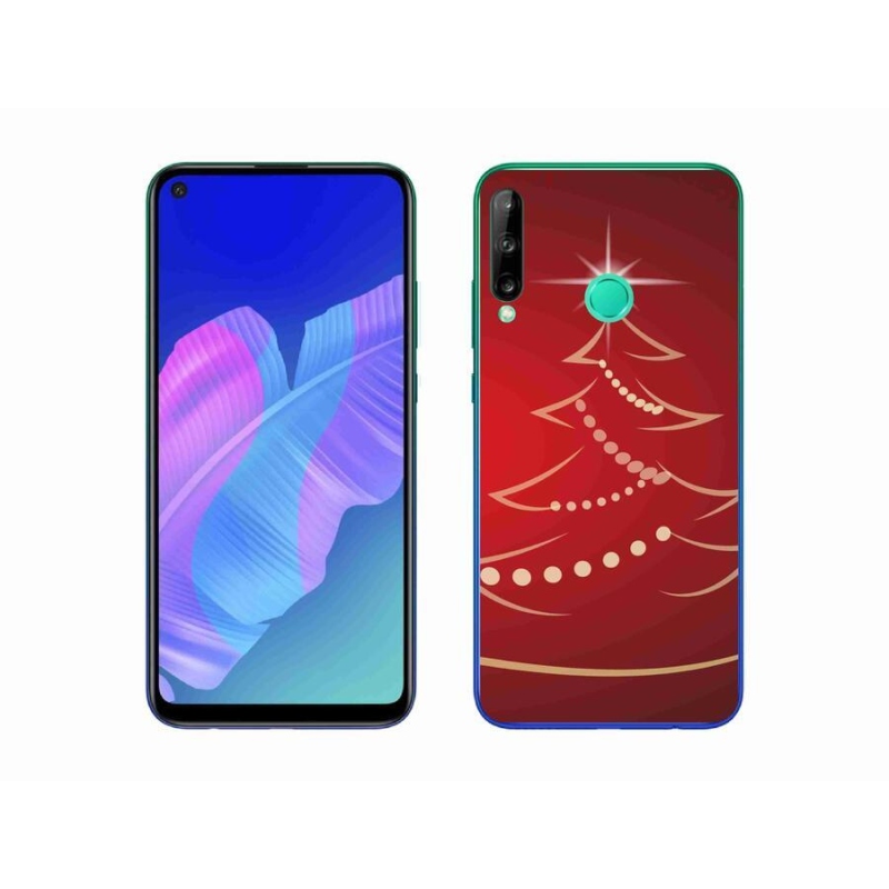 Gelový kryt mmCase na mobil Huawei P40 Lite E - kreslený vánoční stromek