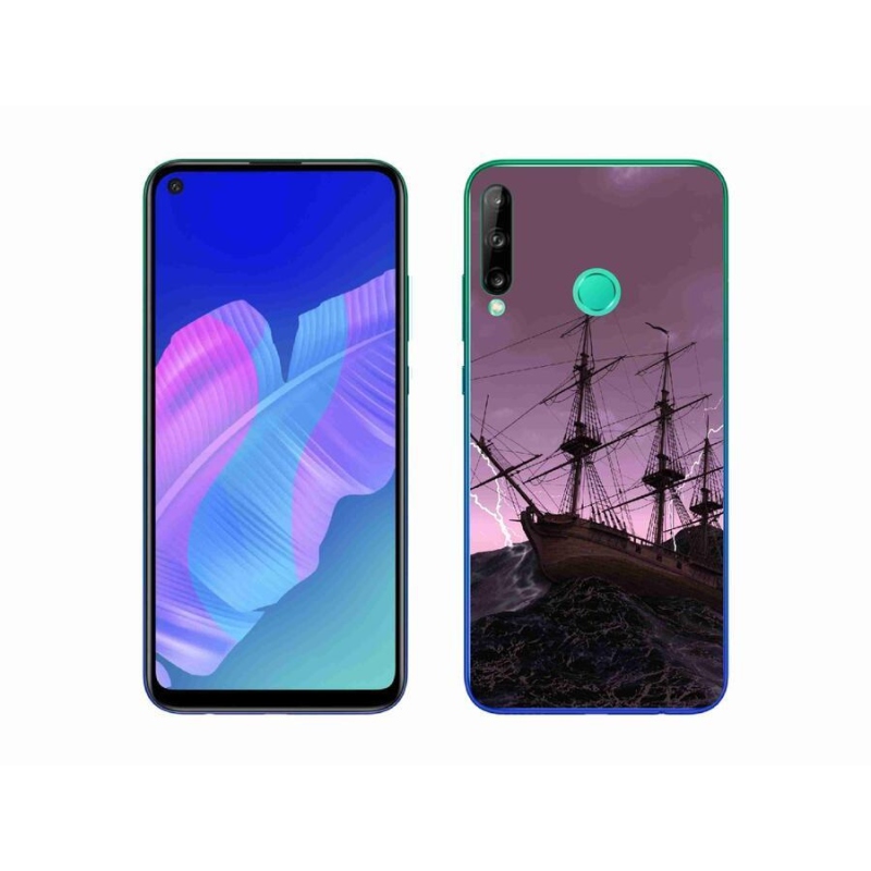 Gelový kryt mmCase na mobil Huawei P40 Lite E - loď v bouři