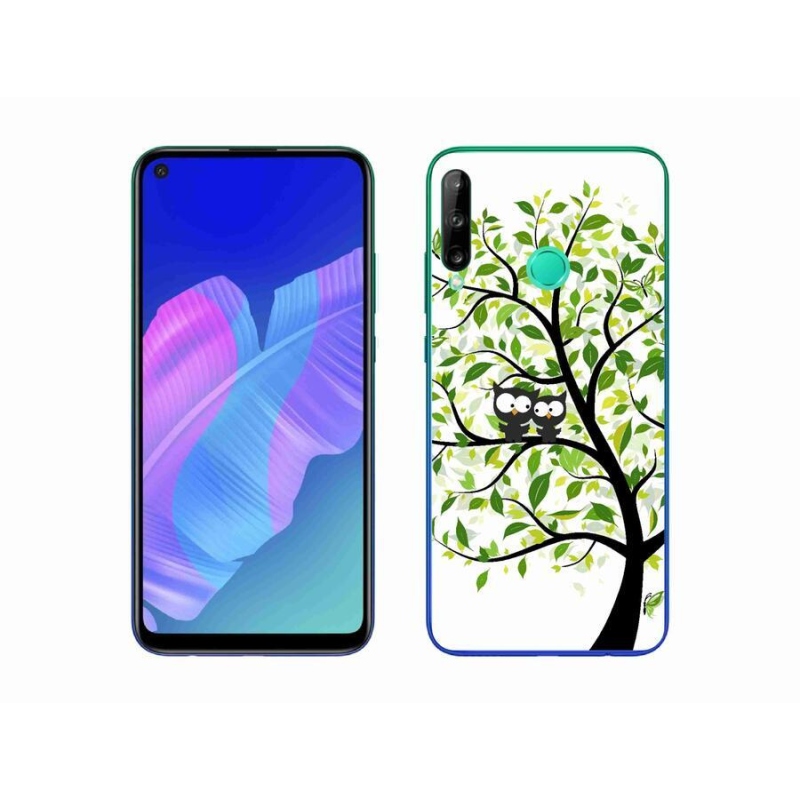 Gelový kryt mmCase na mobil Huawei P40 Lite E - sovičky na stromě