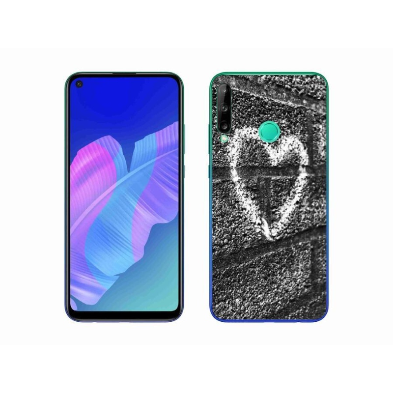 Gelový kryt mmCase na mobil Huawei P40 Lite E - srdce na zdi