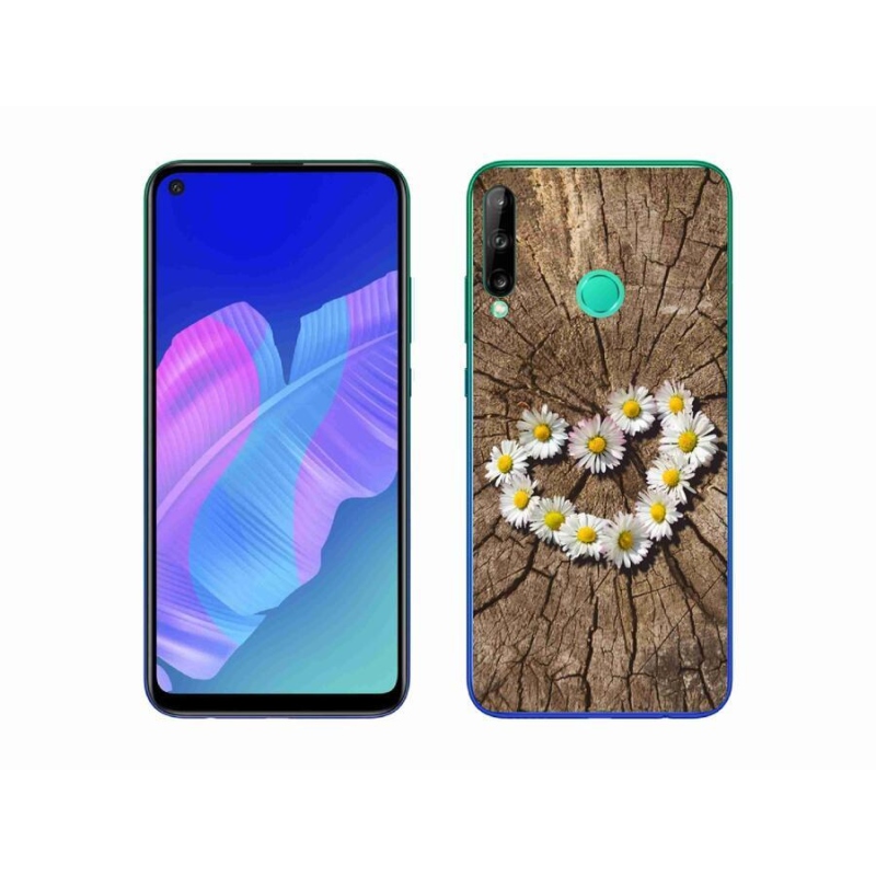 Gelový kryt mmCase na mobil Huawei P40 Lite E - srdce z kopretin