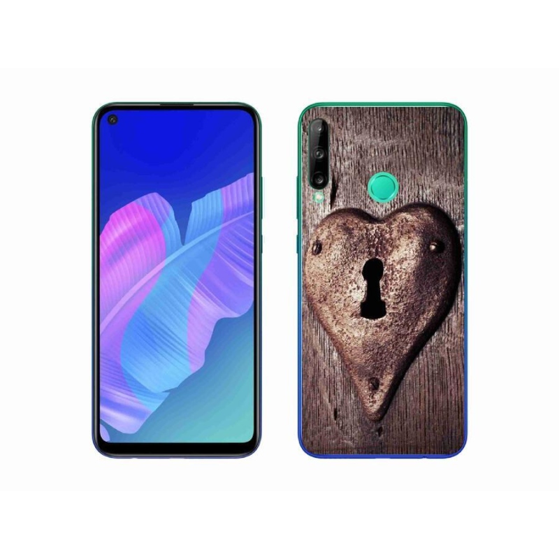 Gelový kryt mmCase na mobil Huawei P40 Lite E - zámek ve tvaru srdce