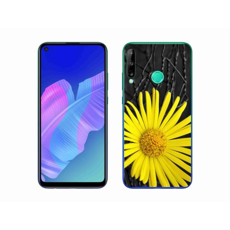 Gelový kryt mmCase na mobil Huawei P40 Lite E - žlutá květina