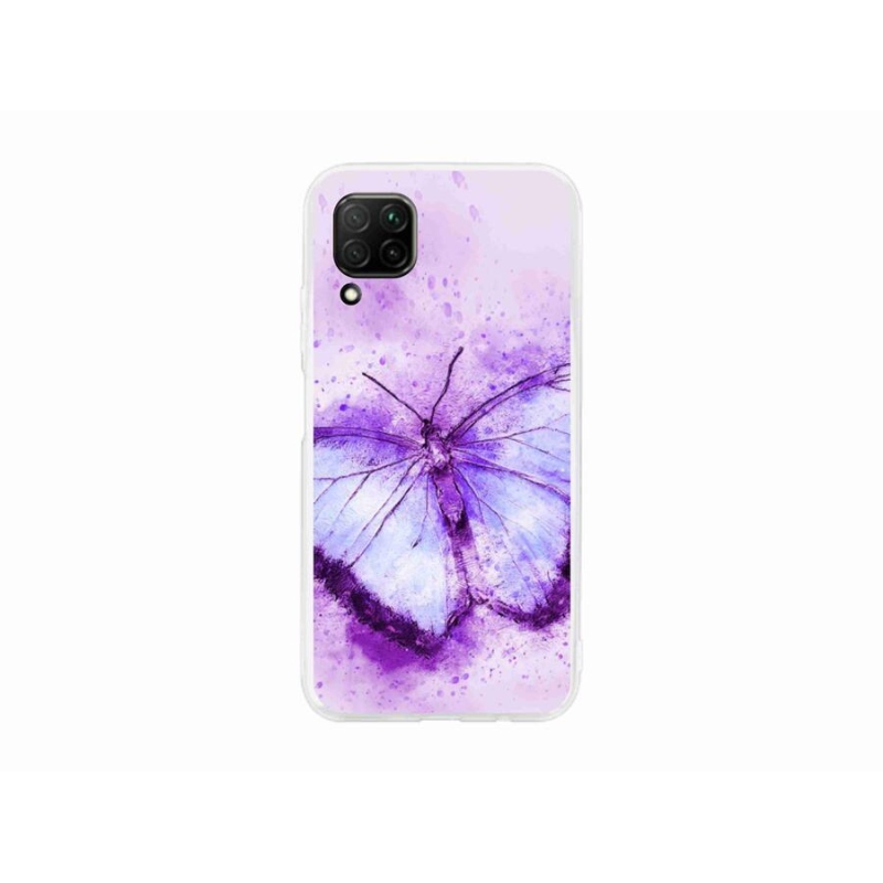 Gelový kryt mmCase na mobil Huawei P40 Lite - fialový motýl