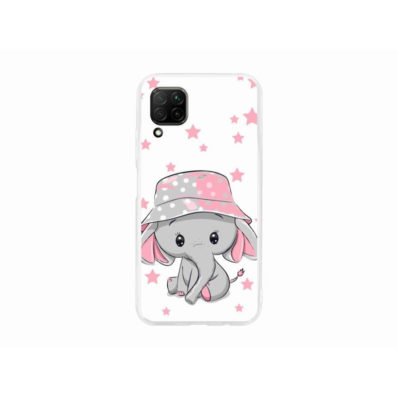 Gelový kryt mmCase na mobil Huawei P40 Lite - růžový slon