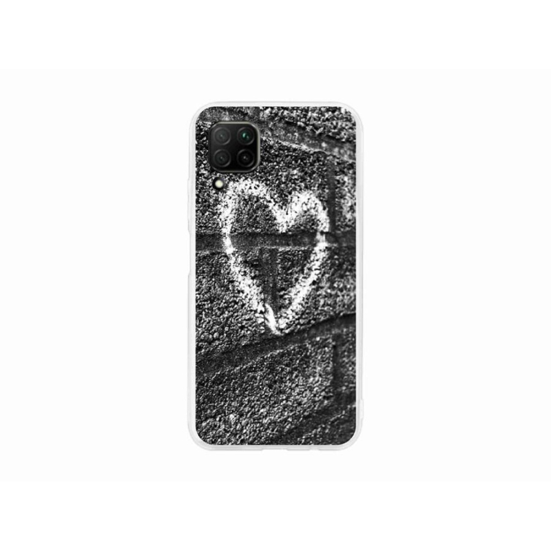 Gelový kryt mmCase na mobil Huawei P40 Lite - srdce na zdi