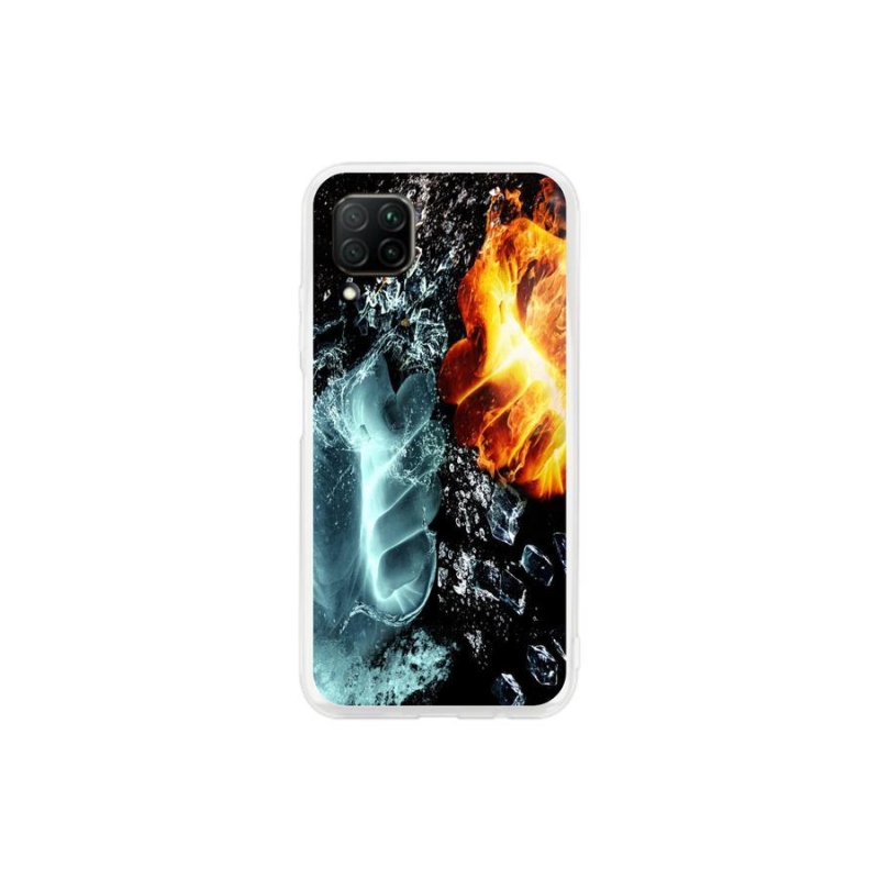 Gelový kryt mmCase na mobil Huawei P40 Lite - voda a oheň