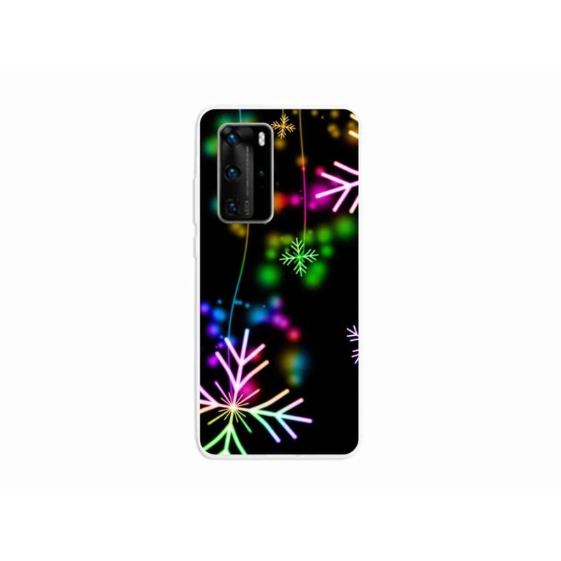 Gelový kryt mmCase na mobil Huawei P40 Pro - barevné vločky