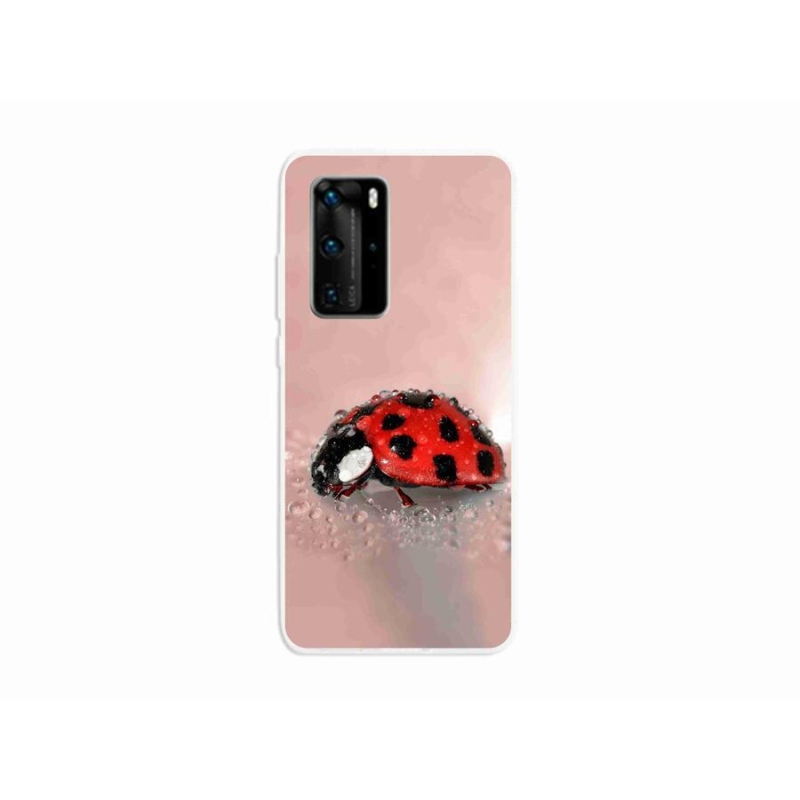 Gelový kryt mmCase na mobil Huawei P40 Pro - beruška