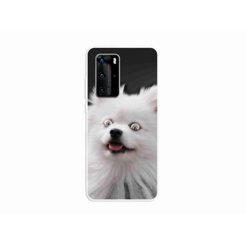 Gelový kryt mmCase na mobil Huawei P40 Pro - bílý špic