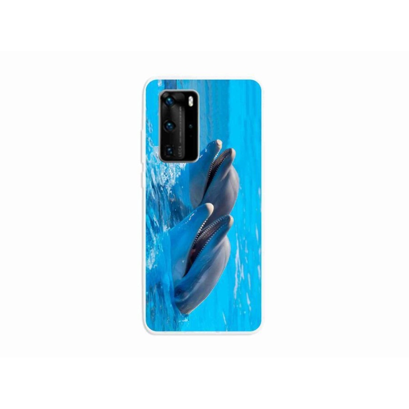 Gelový kryt mmCase na mobil Huawei P40 Pro - delfíni
