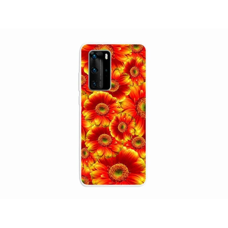 Gelový kryt mmCase na mobil Huawei P40 Pro - gerbera 1