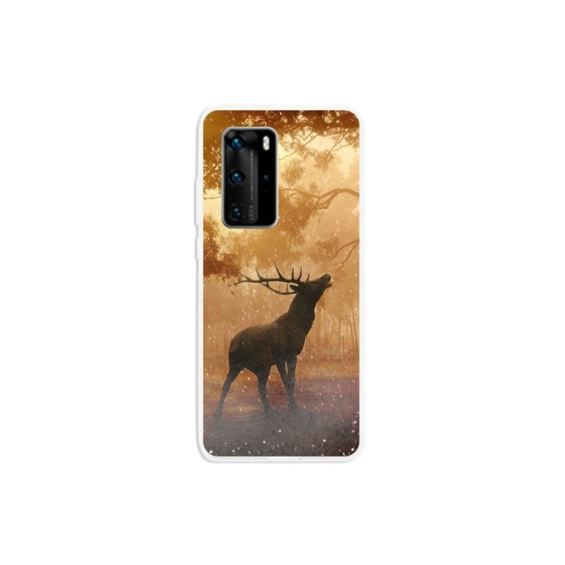Gelový kryt mmCase na mobil Huawei P40 Pro - jelen v říji