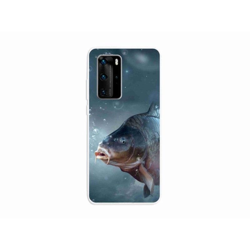 Gelový kryt mmCase na mobil Huawei P40 Pro - kapr a bublinky