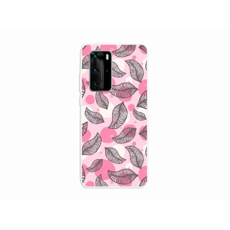 Gelový kryt mmCase na mobil Huawei P40 Pro - kreslené padající listy