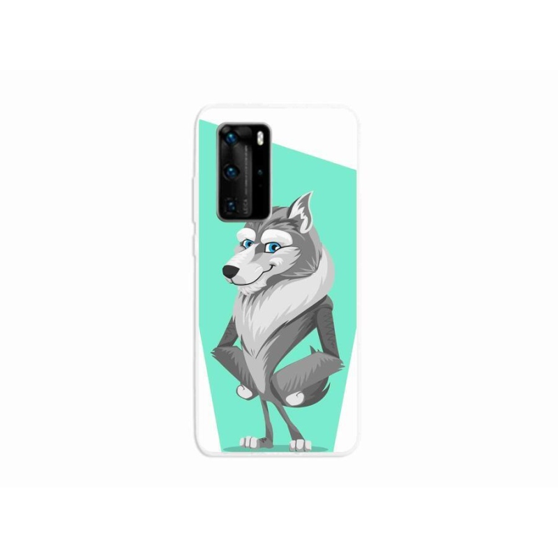 Gelový kryt mmCase na mobil Huawei P40 Pro - kreslený vlk