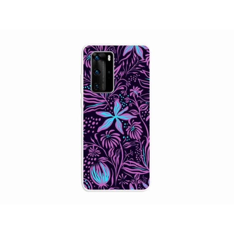 Gelový kryt mmCase na mobil Huawei P40 Pro - květiny 2