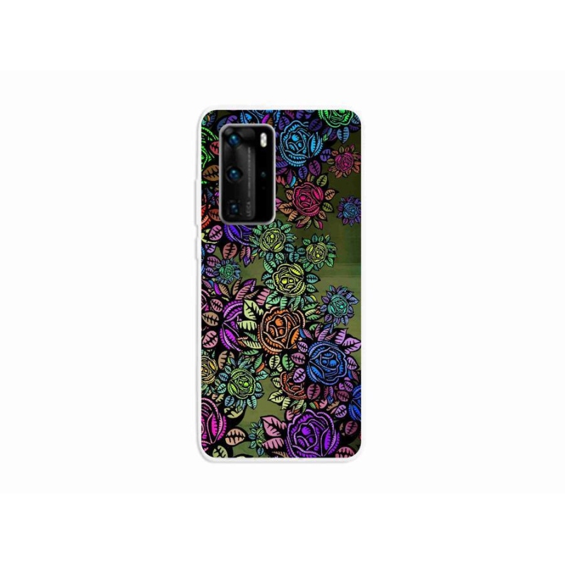 Gelový kryt mmCase na mobil Huawei P40 Pro - květiny 6