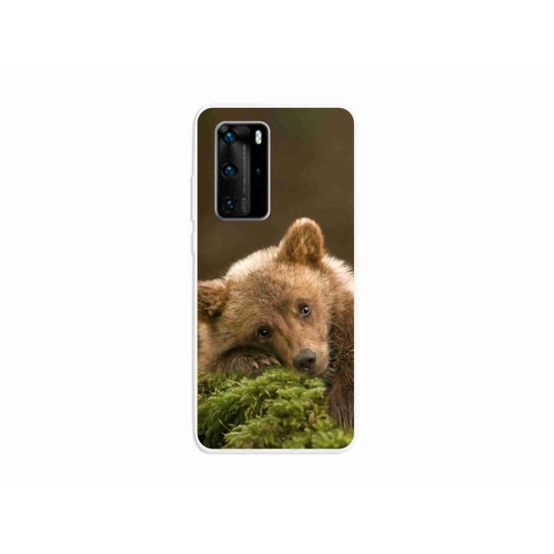 Gelový kryt mmCase na mobil Huawei P40 Pro - medvěd