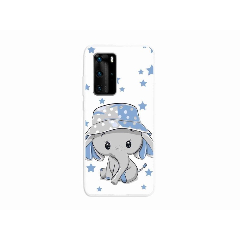 Gelový kryt mmCase na mobil Huawei P40 Pro - modrý slon
