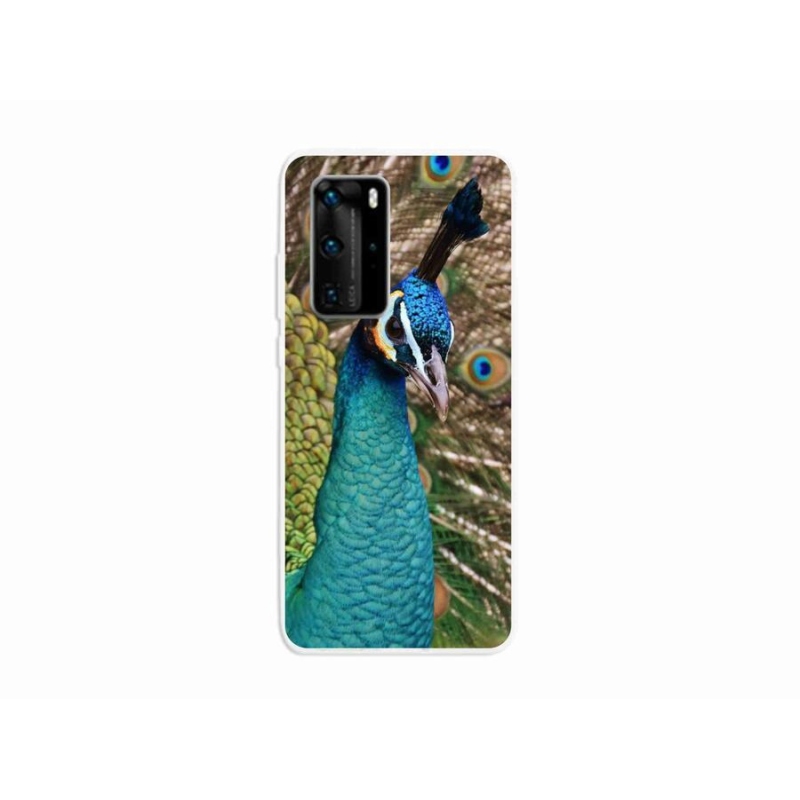 Gelový kryt mmCase na mobil Huawei P40 Pro - páv