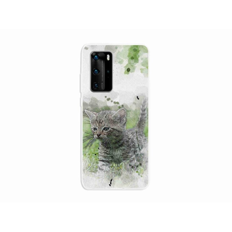 Gelový kryt mmCase na mobil Huawei P40 Pro - roztomilé kotě 1