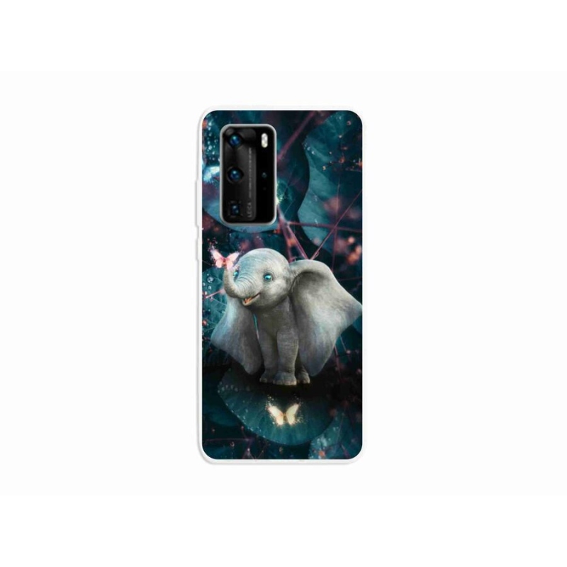 Gelový kryt mmCase na mobil Huawei P40 Pro - roztomilý slon