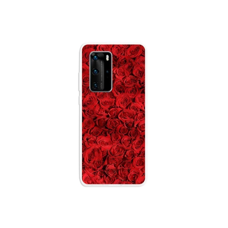 Gelový kryt mmCase na mobil Huawei P40 Pro - růže