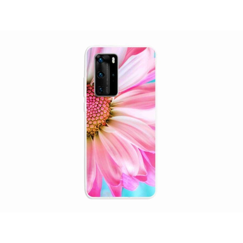 Gelový kryt mmCase na mobil Huawei P40 Pro - růžová květina