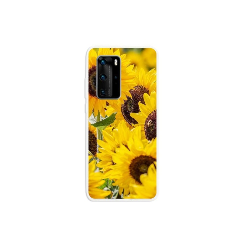 Gelový kryt mmCase na mobil Huawei P40 Pro - slunečnice