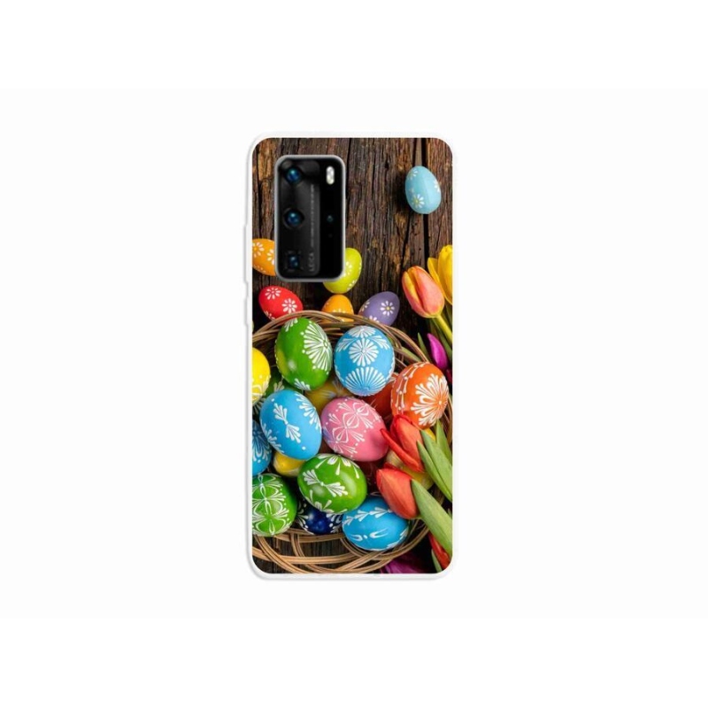 Gelový kryt mmCase na mobil Huawei P40 Pro - velikonoční vajíčka